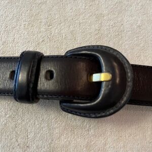 Black leather belt, Talbots Large